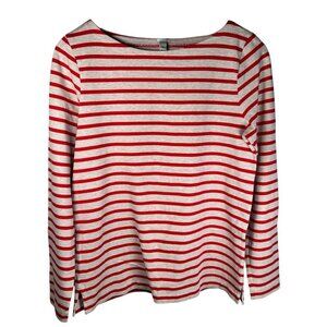 2/$30 J. Crew Cotton Boatneck Size Medium Blouse Top Striped Nautical